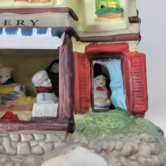 Vintage 90's Holiday Expressions Bakery Hand-Painted Porcelain Lighted House - Picture 6 of 16